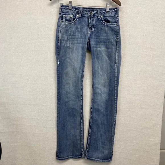 Cowgirl Tuff Co. Jeans Women's Low Rise 26x35 (27x33.75) Denim Boot Cut Stretch‎ - Picture 3 of 16